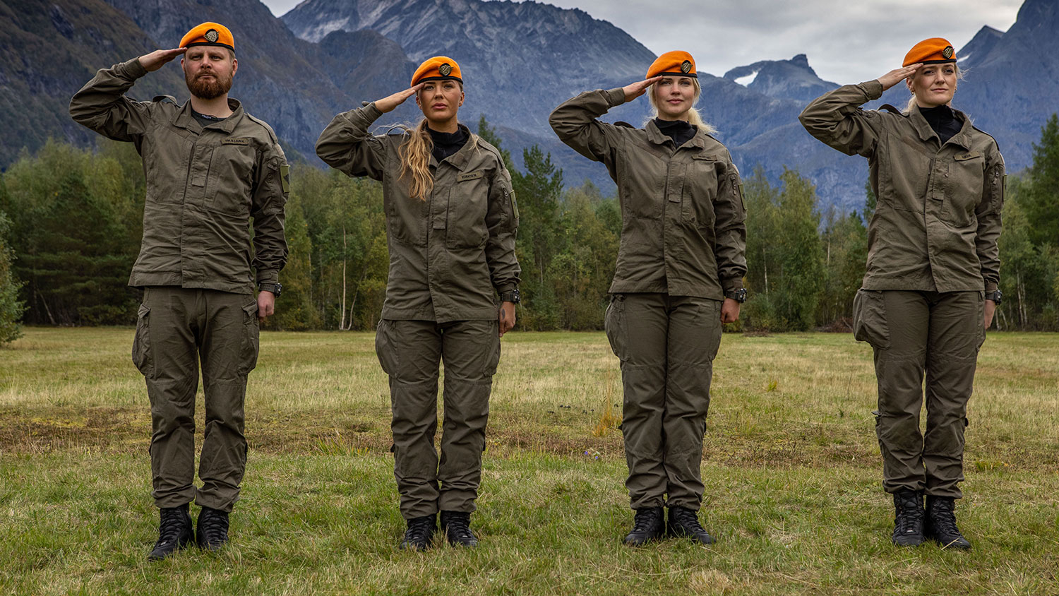 Finaleklare deltakere: Marius Skjelbæk, Rikke Isaksen, Emilie Nereng og Emilie Enger Mehl. 