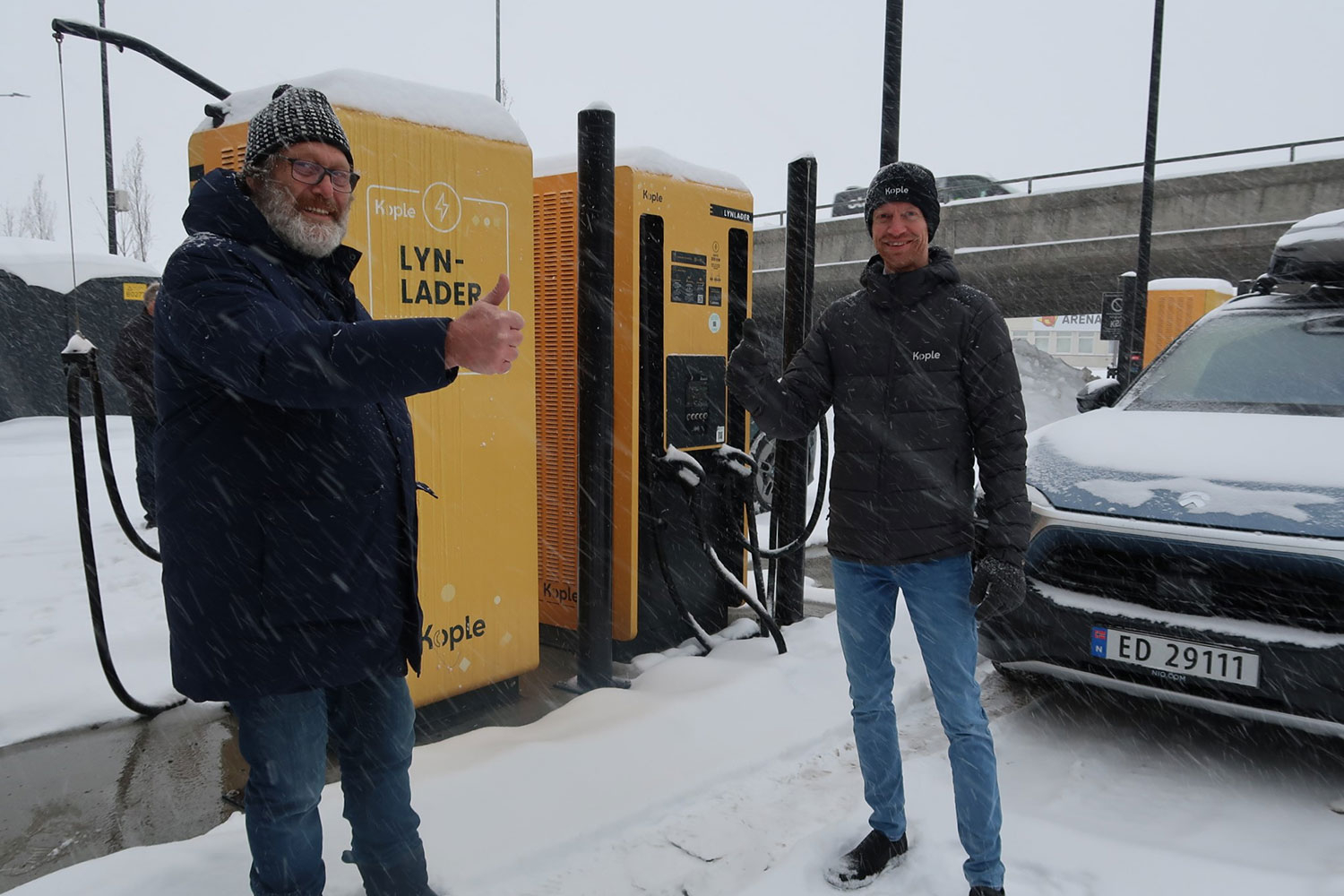 Bellona-stifter Frederic Hauge og daglig leder Joar Taraldsten Brunes i Kople AS. 